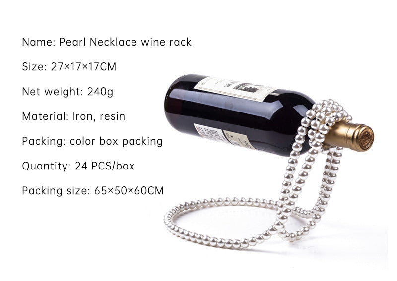 Pearl Necklace Stainless Steel Wine Rack Wine Pedestal Clamp