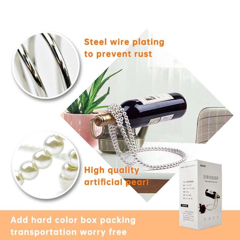 Pearl Necklace Stainless Steel Wine Rack Wine Pedestal Clamp