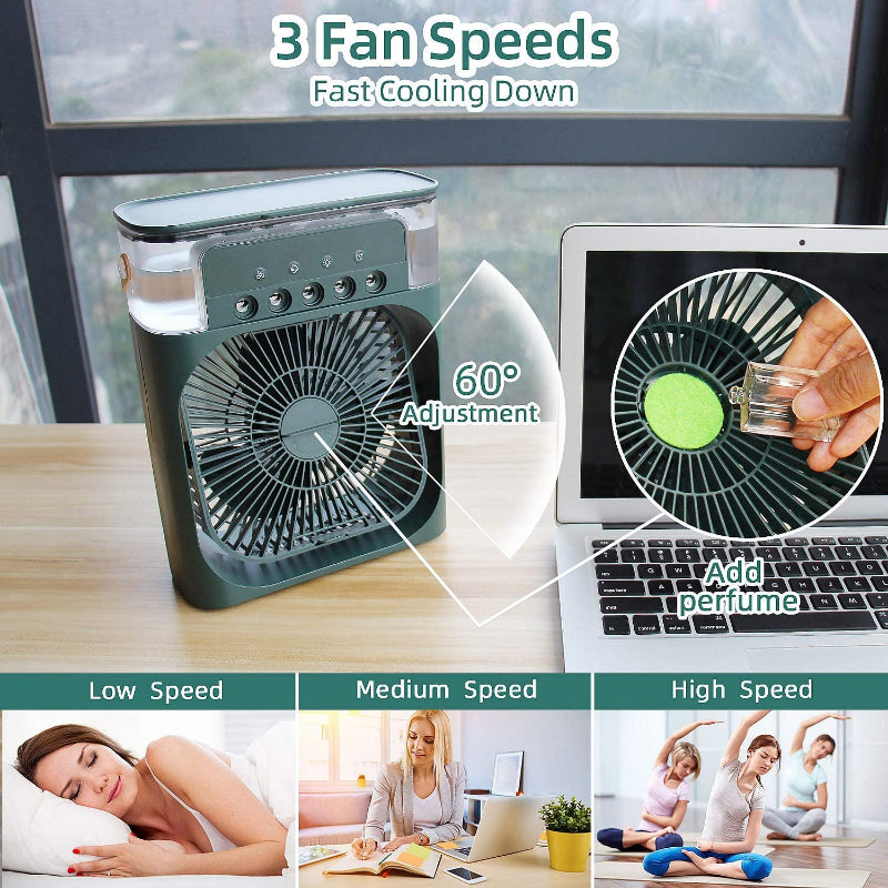 Desktop Electric Fan Air Cooler Water Cooling Spray Fan Port