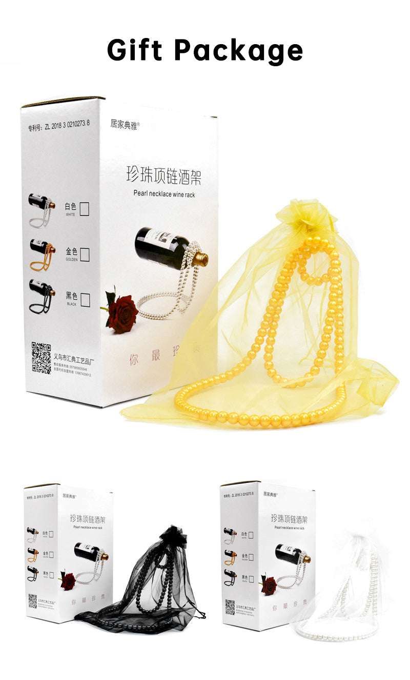 Pearl Necklace Stainless Steel Wine Rack Wine Pedestal Clamp