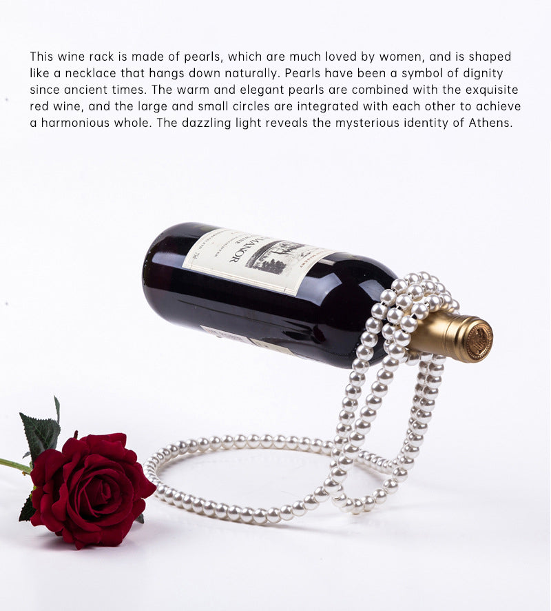 Pearl Necklace Stainless Steel Wine Rack Wine Pedestal Clamp