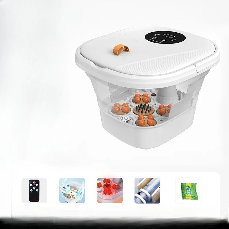 Folding Foot Bath Tub with Electric Massage Deep Foot Soakin