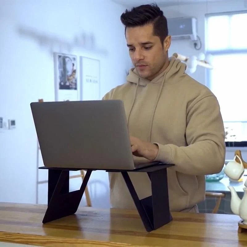 Portable Laptop Desk Stand: Foldable & Adjustable, Ideal for