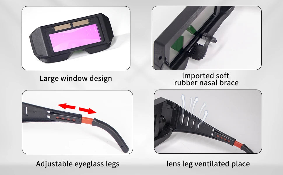 Solar Powered Welding Helmet Auto Darkening Welding Goggles