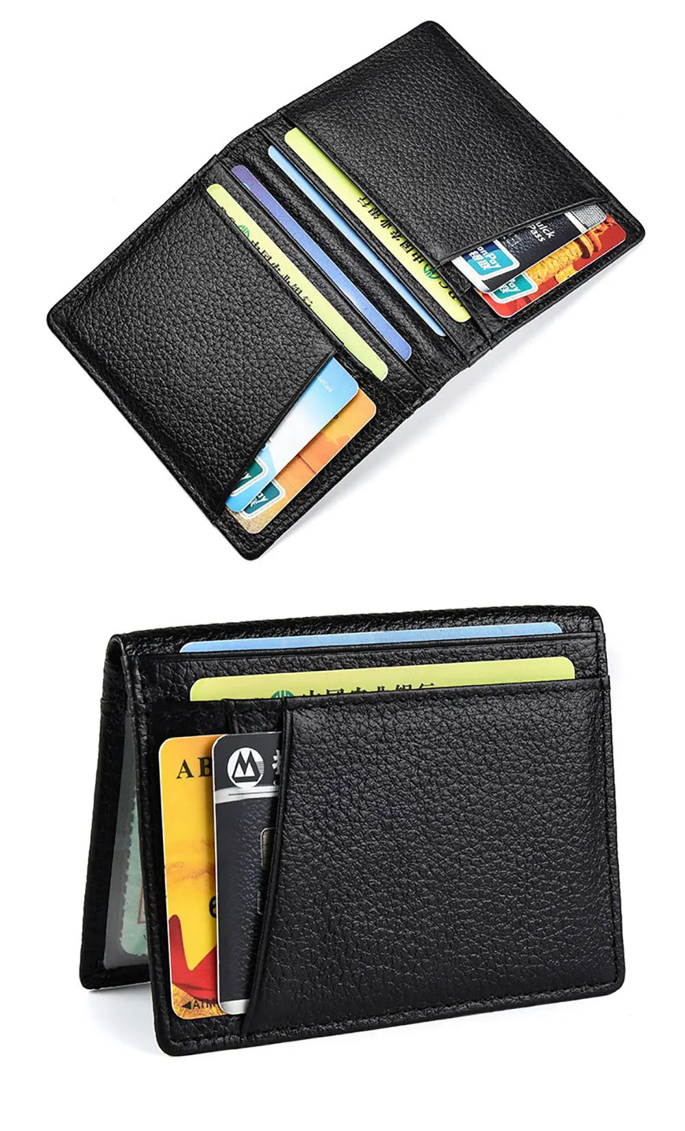 Buylor Men's Wallet Soft Super Slim Wallet Genuine Leather M