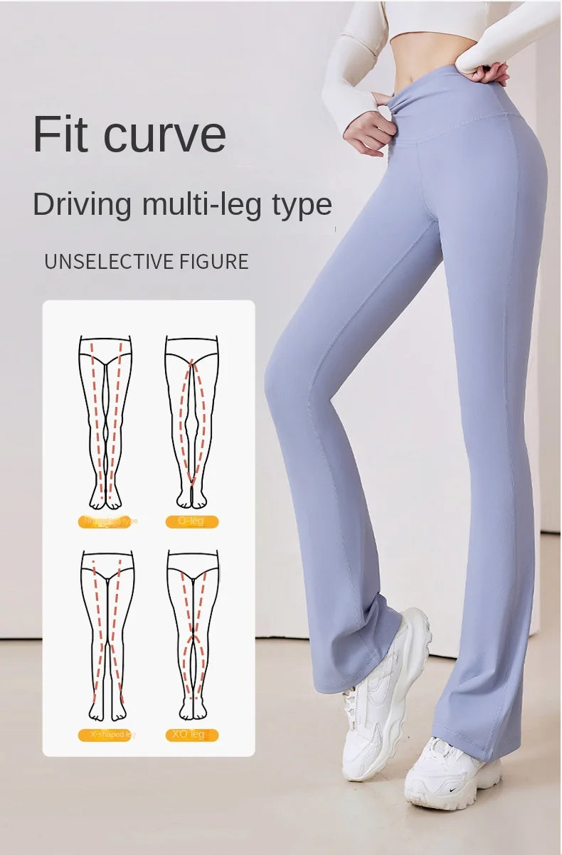 Women Flare Pants Slim High Waist Solid SexyShark Flare Pant