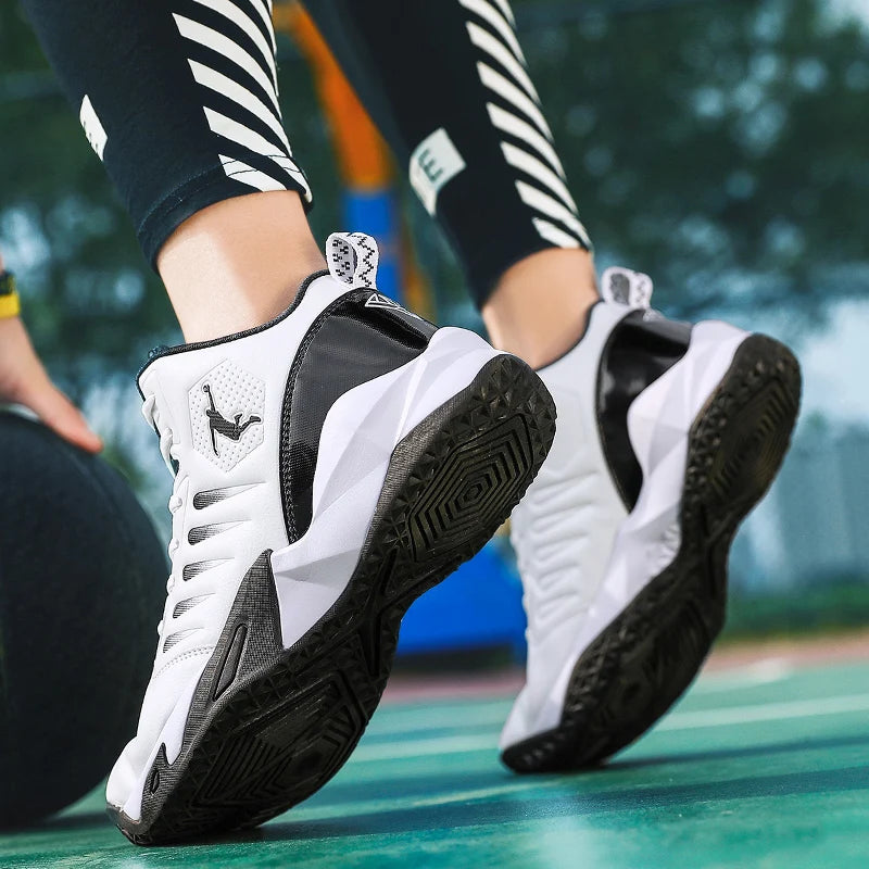 Leather Men’s Basketball Sneakers