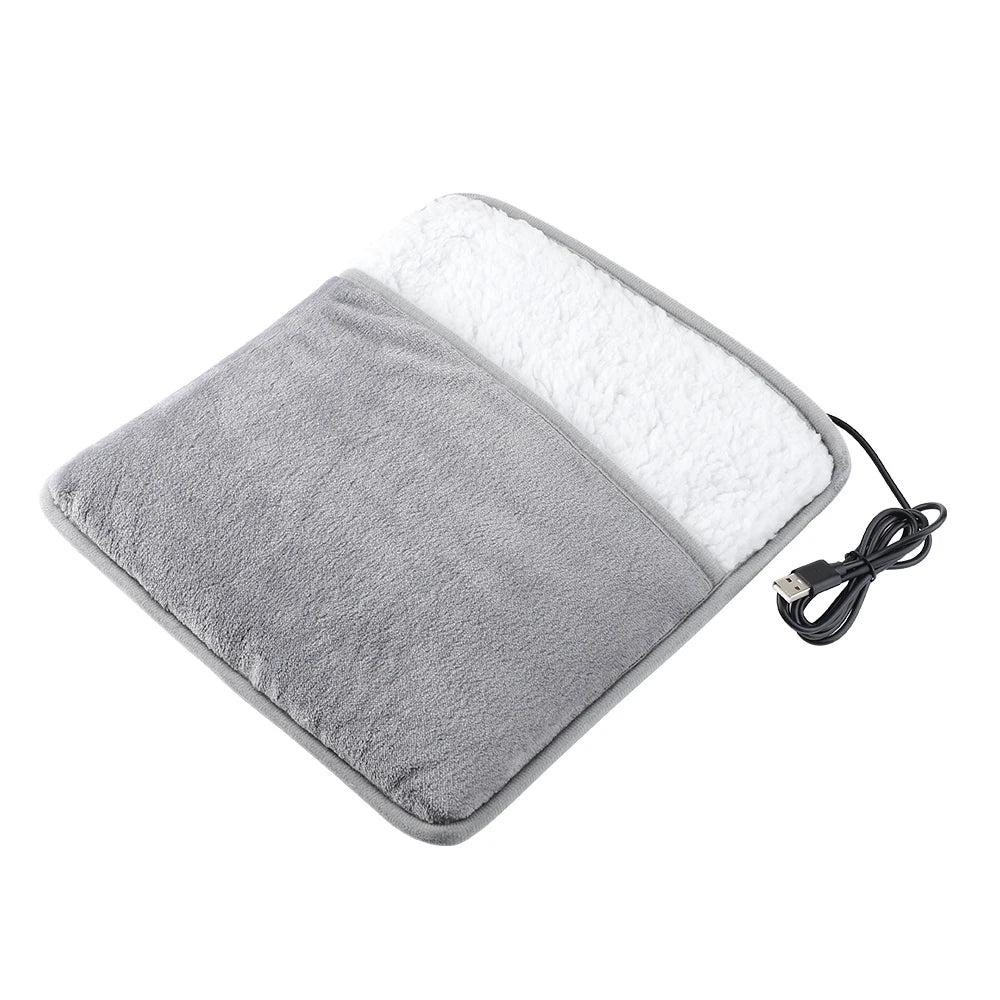 Electric Heating Pad Washable Foot Warmer Soft Plush Blanket