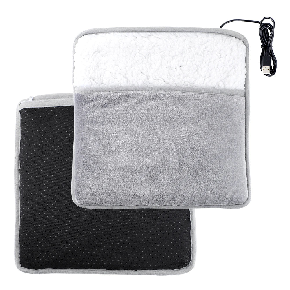 Electric Heating Pad Washable Foot Warmer Soft Plush Blanket