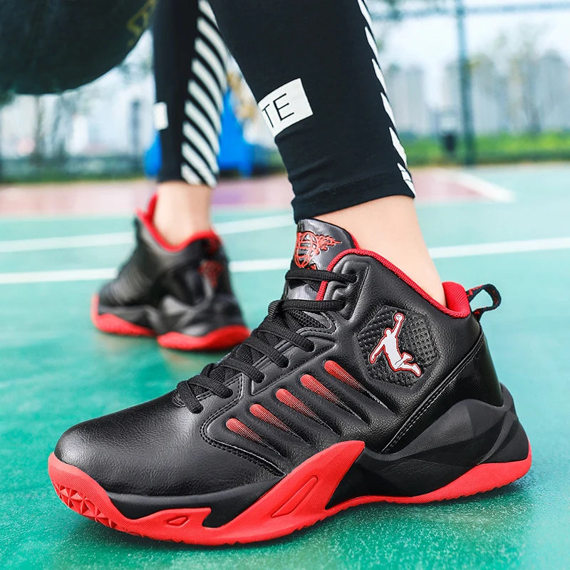 Leather Men’s Basketball Sneakers