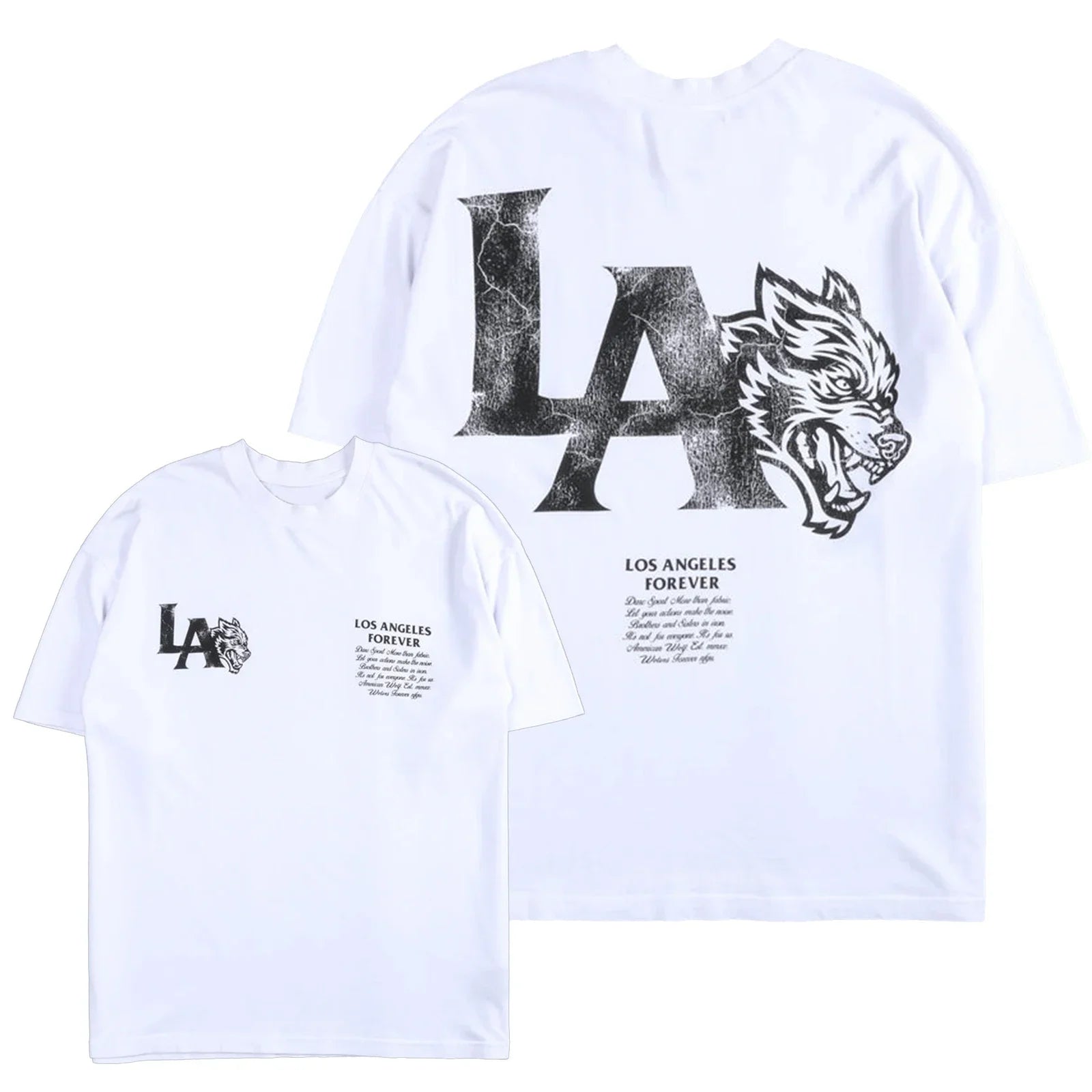 Darc Sport T-shirts Premium Short Sleeve Wolves Graphic Back