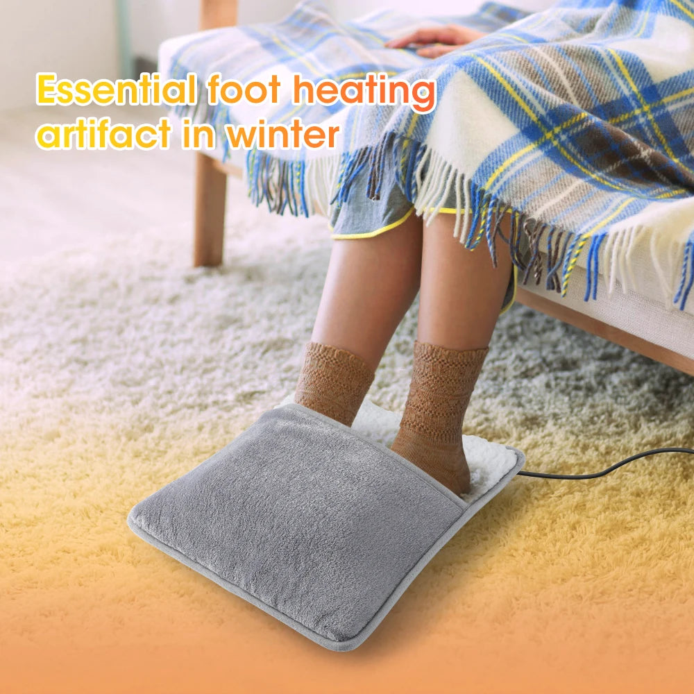 Electric Heating Pad Washable Foot Warmer Soft Plush Blanket