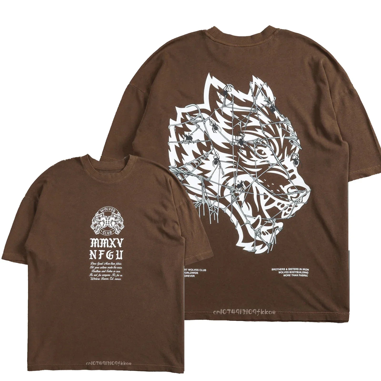 Darc Sport T-shirts Premium Short Sleeve Wolves Graphic Back