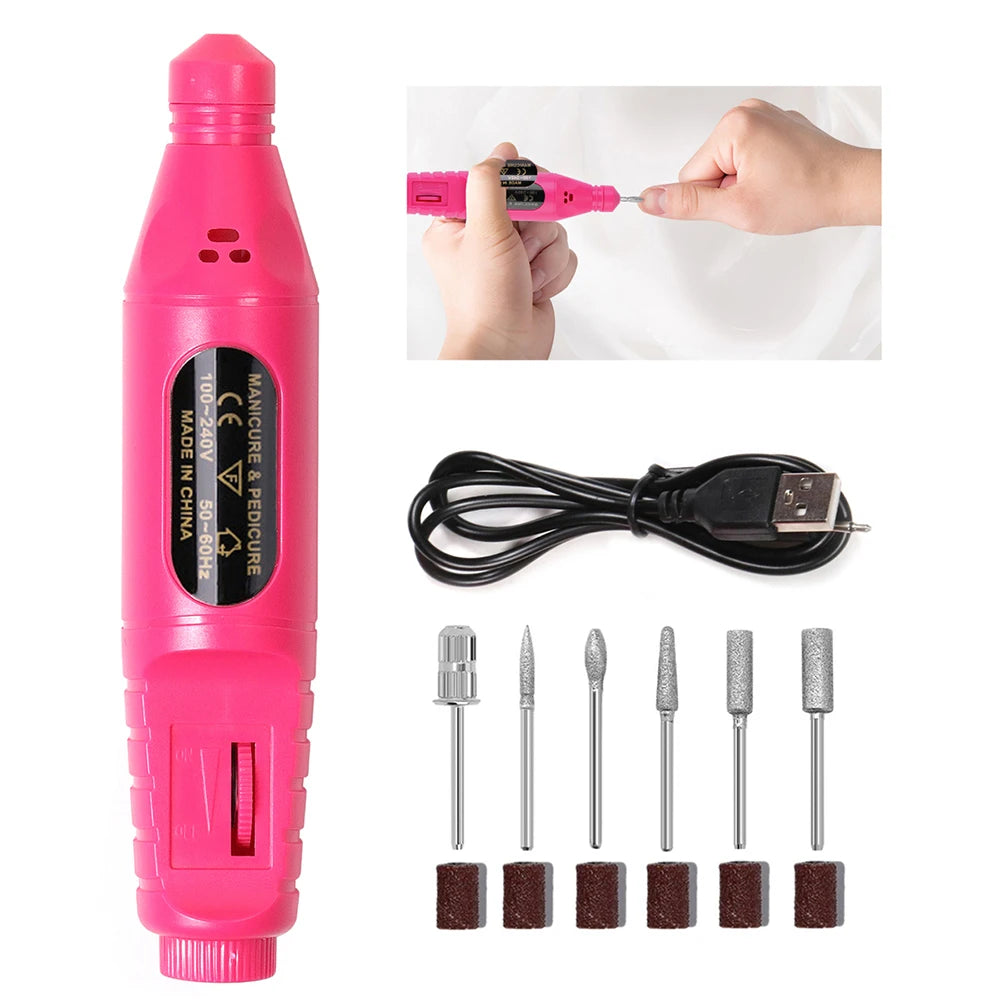Electric Nail Sander Nail Drill Machine Mill For Manicure Dr