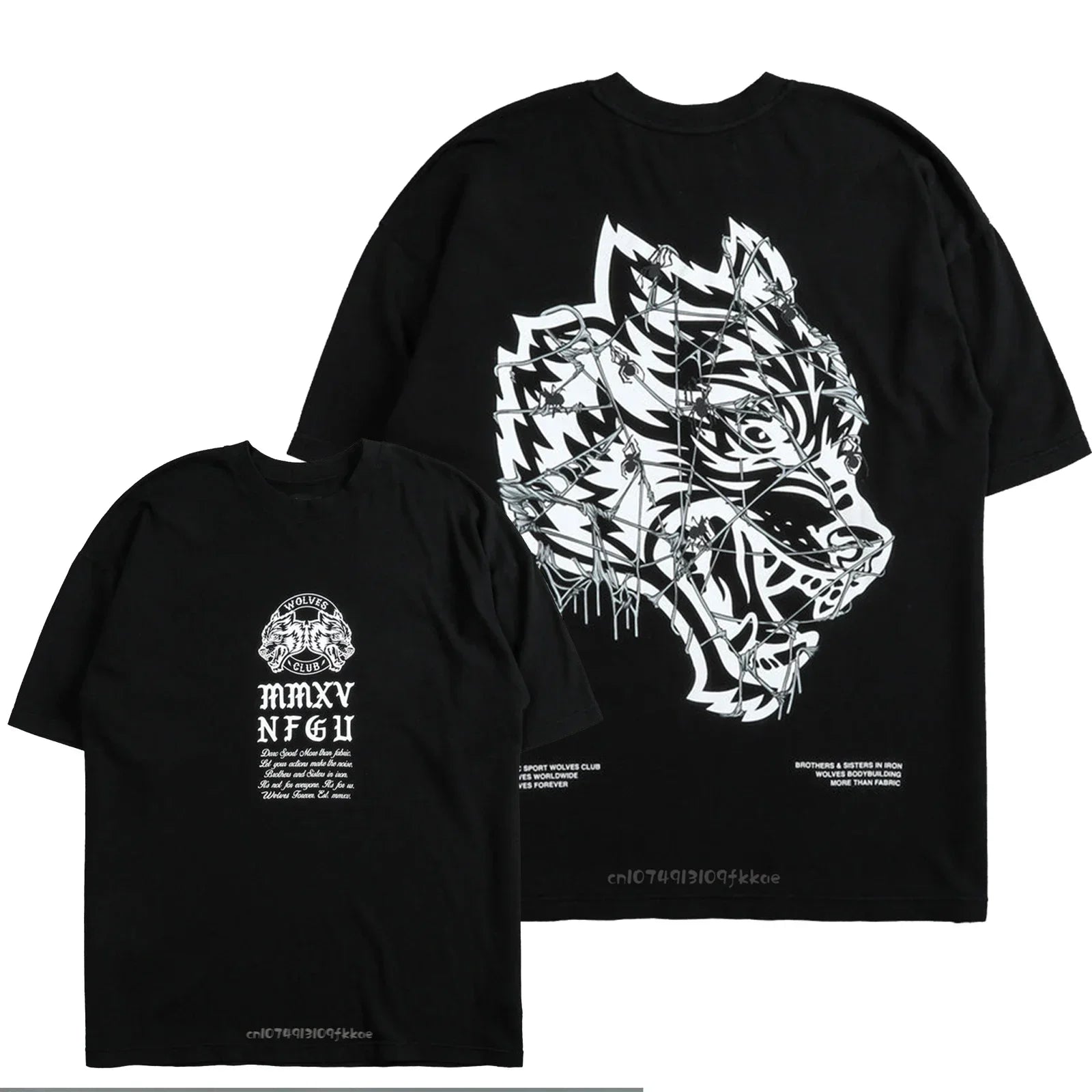 Darc Sport T-shirts Premium Short Sleeve Wolves Graphic Back