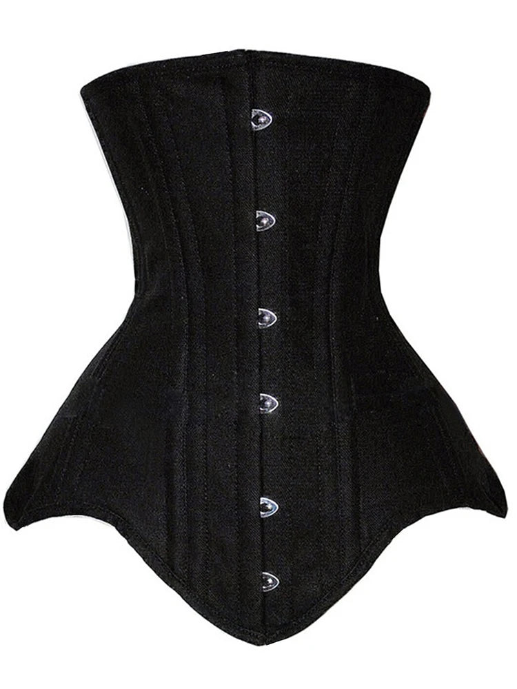 Cotton Double Steel Boned Waist Cincher