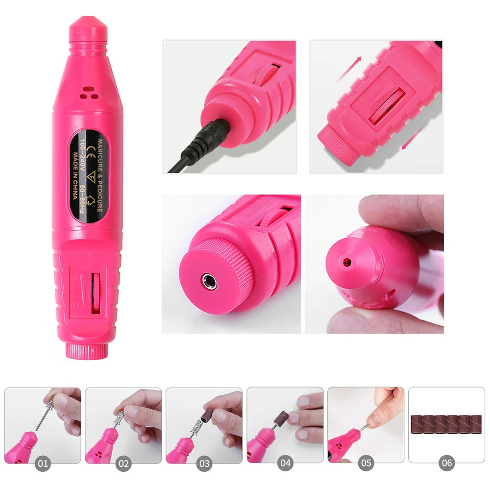 Electric Nail Sander Nail Drill Machine Mill For Manicure Dr