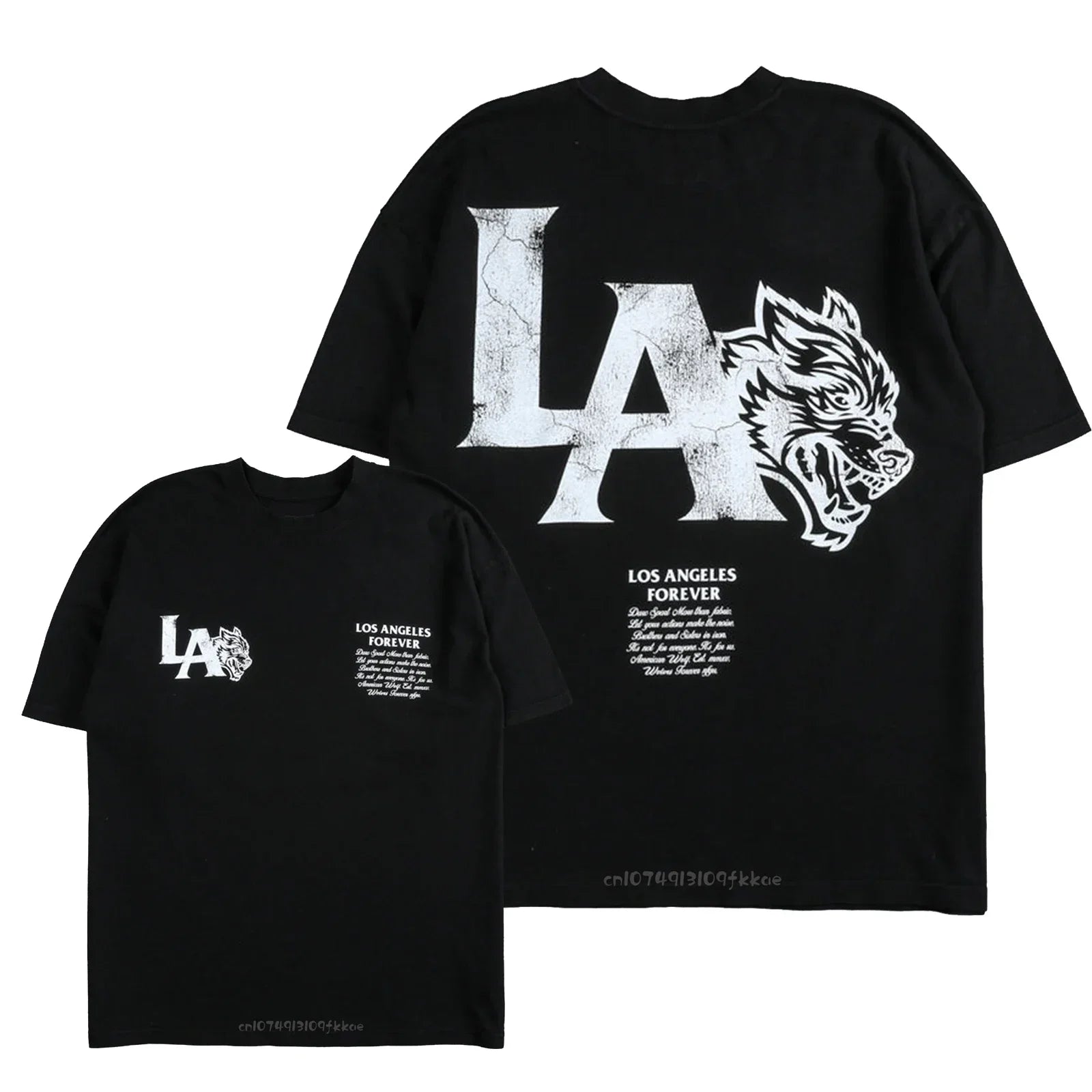 Darc Sport T-shirts Premium Short Sleeve Wolves Graphic Back