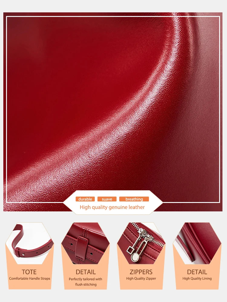 Zency Premium Leather Hobo Bag