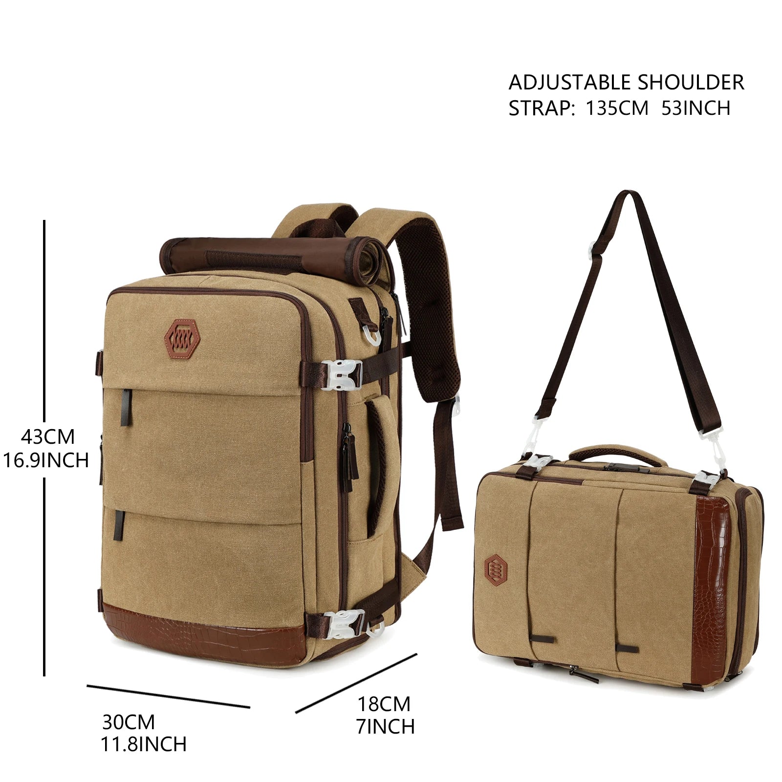 15.6-inch large capacity waterproof laptop backpack
