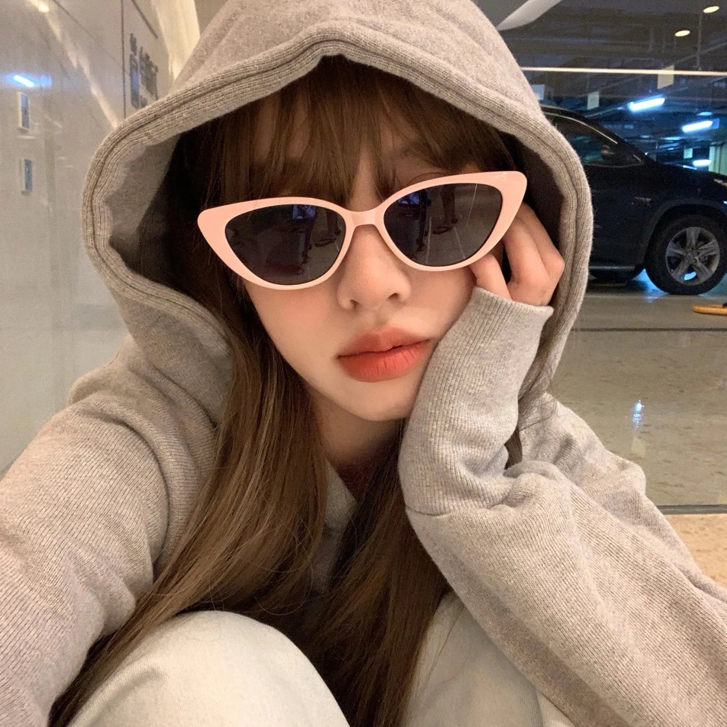 New Pink Women Cat Eye Sunglasses Retro Premium Sun Glasses
