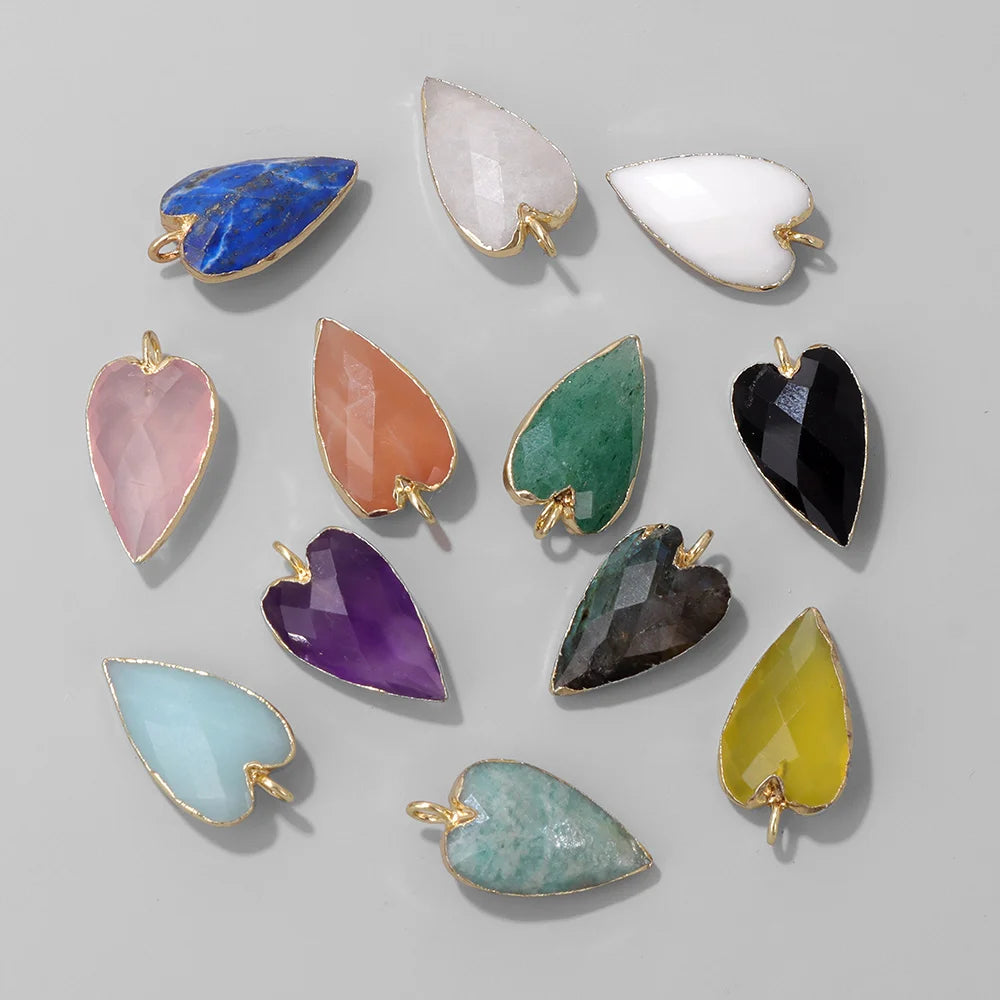 Heart Stone Pendant Set