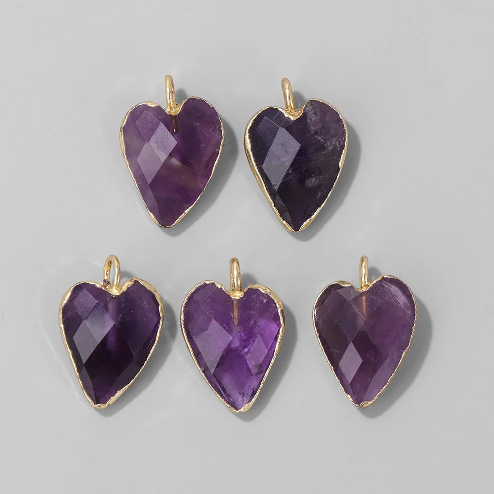 Heart Stone Pendant Set