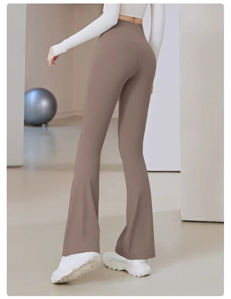 Women Flare Pants Slim High Waist Solid SexyShark Flare Pant