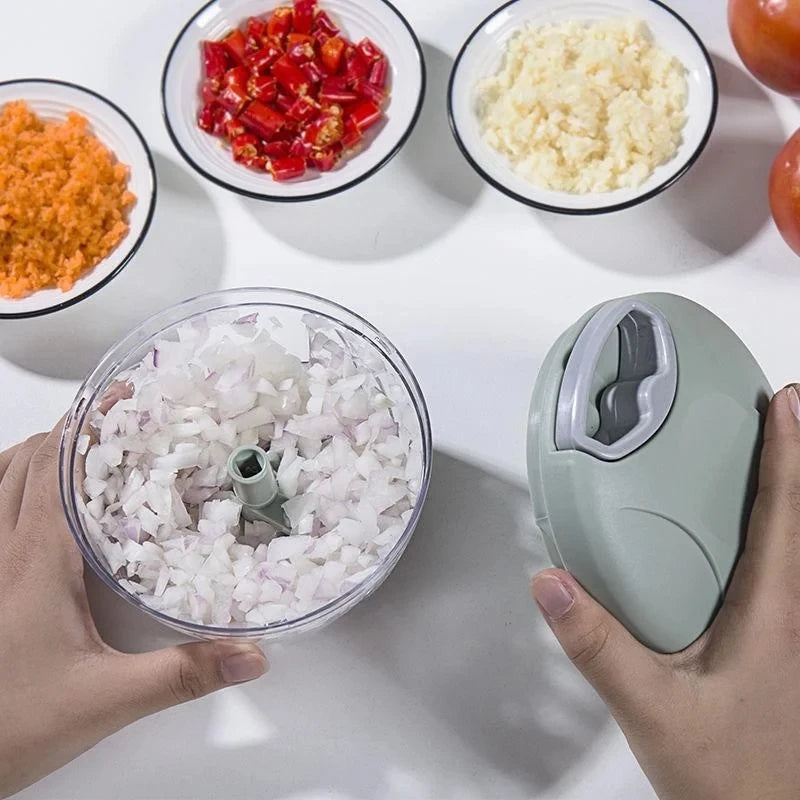 500/900ML Hand Chopper Manual Rope Food Processor Silcer Shr