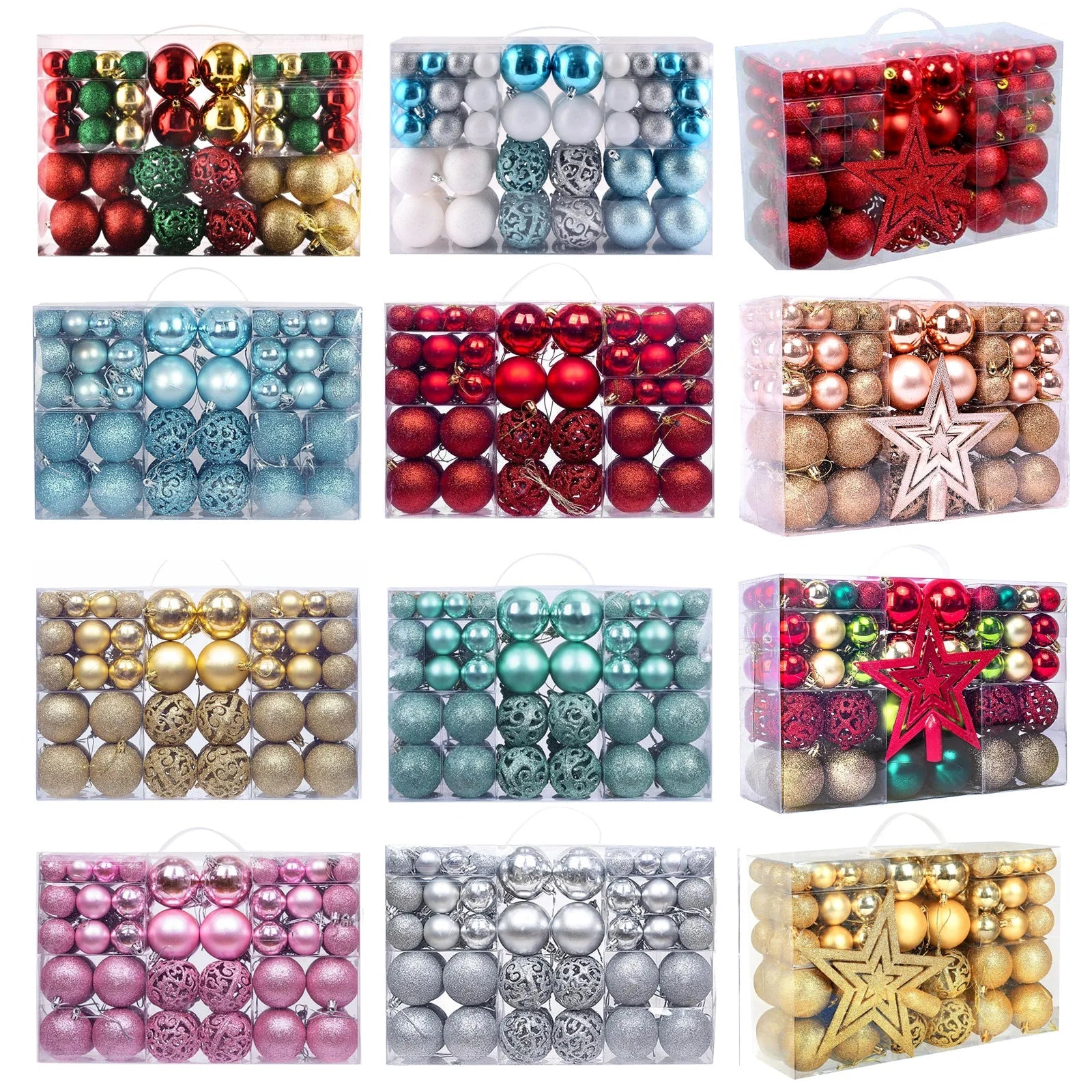 100pcs Christmas Tree Baubles Set - Jasmind Stores