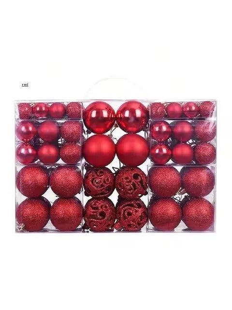 100pcs Christmas Tree Baubles Set - Jasmind Stores