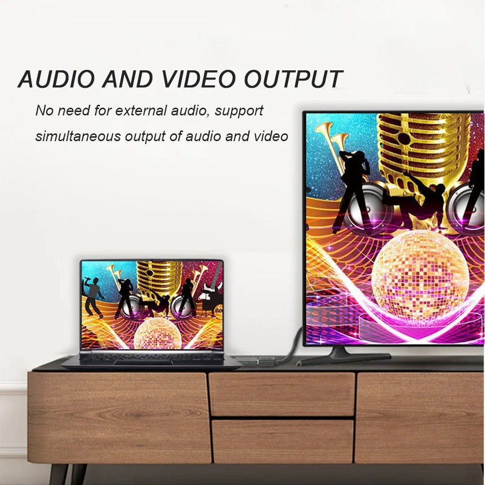 1080/4K DP To HDTV Connector DisplayPort DP Male to HDMI Female Adapter Converter Video Audio Plug Switch For Computer TV Laptop - Jasmind Stores