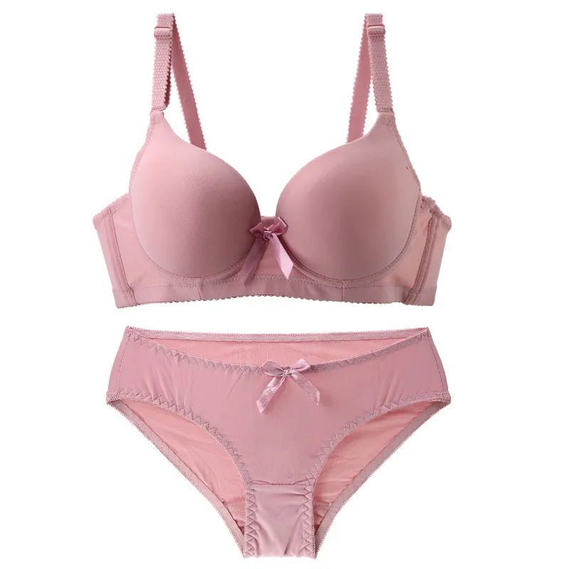 2022 New Sexy 34 - 42 BC Cup Bras Set For Women Brassiere Pink - Jasmind Stores