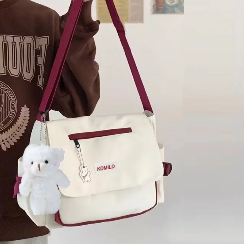 2023 Women's Bag Korean Style Female Messenger Bags College Large Capacity Versatile Shoulder Bag Student School Bags Bolsos Sac - Jasmind Stores