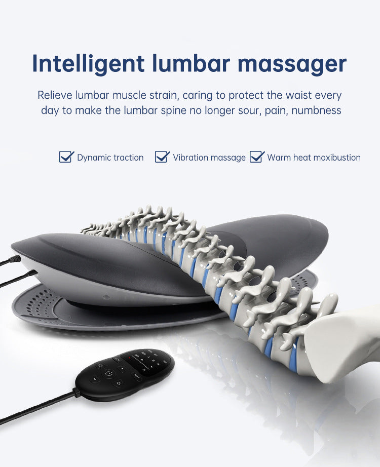 Waist Massager Lumbar Traction Inflatable Hot Compress Back