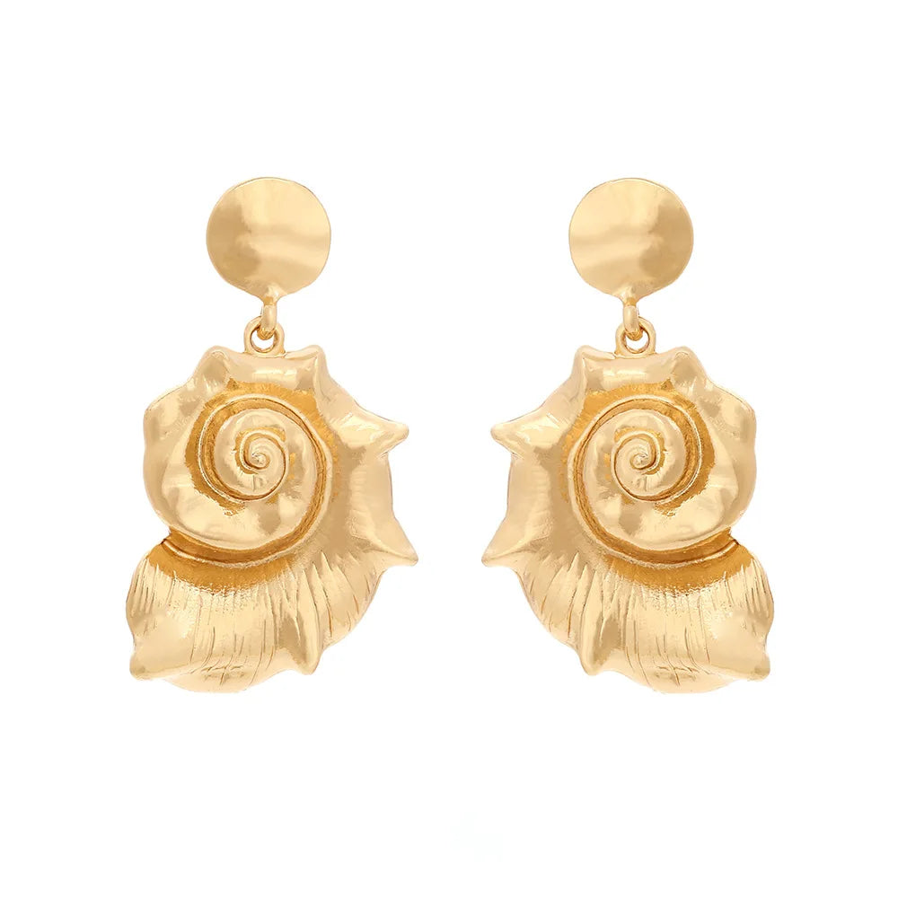 Alloy conch pendant earrings conch pendant earrings for wome