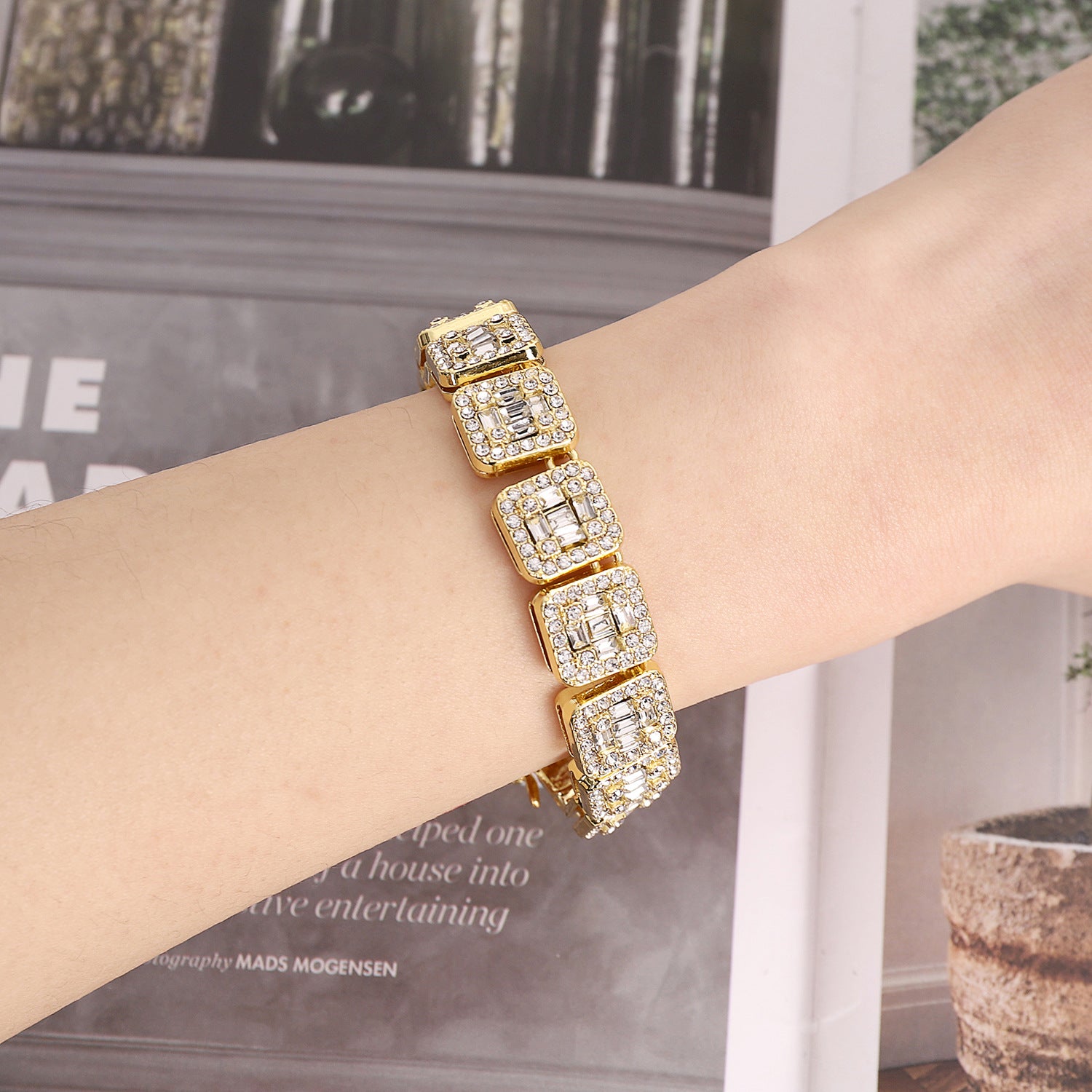 Cuban chain fashion new product square rock sugar chain 13mm