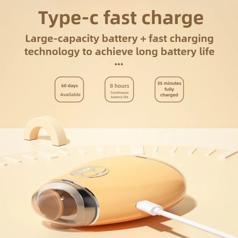 4 Colors Electric Nail Clipper with LED Light 3 Gears Double - Headed Cute Mango Shape Trimmer and Polisher Baby Toes Nail Clipper - Jasmind Stores