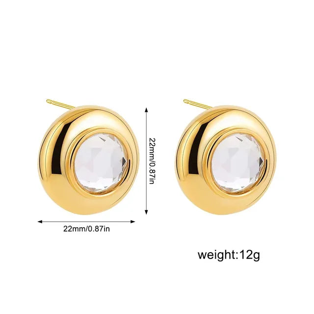New Trend Waterproof Anti Allergic Metal Geometric Irregular