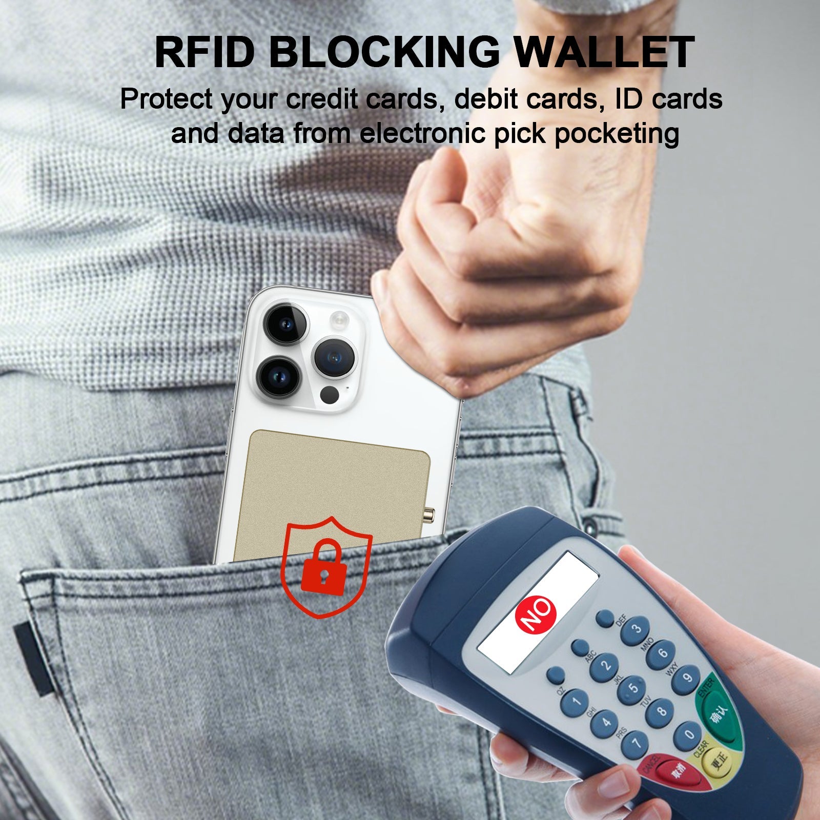 TOYFID All-Aluminum Pop Up Slide Rfid Slim Card Holder Walle