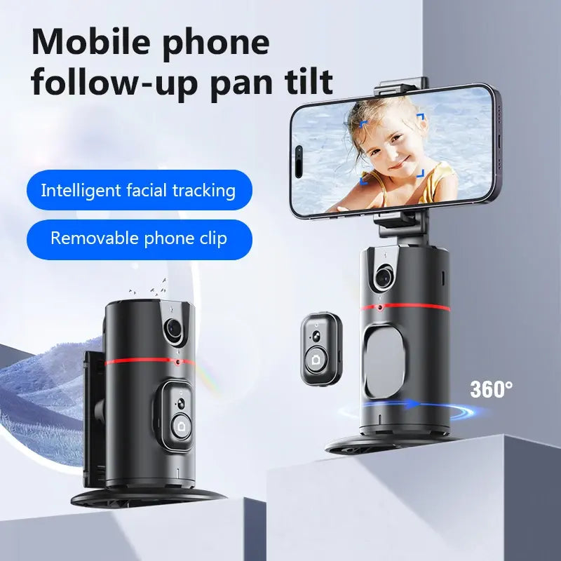P02 Auto Face Tracking Stand 360 Rotation Phone Holder Deskt