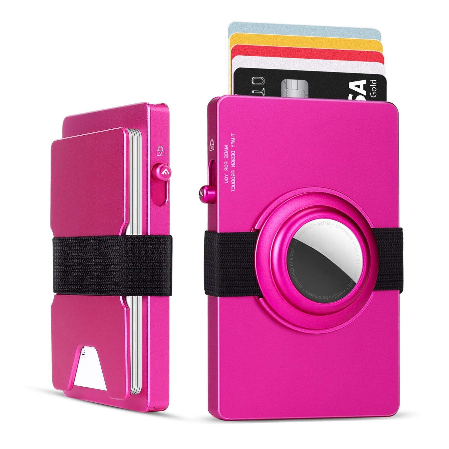 TOYFID All-Aluminum Pop Up Slide Rfid Slim Card Holder Walle