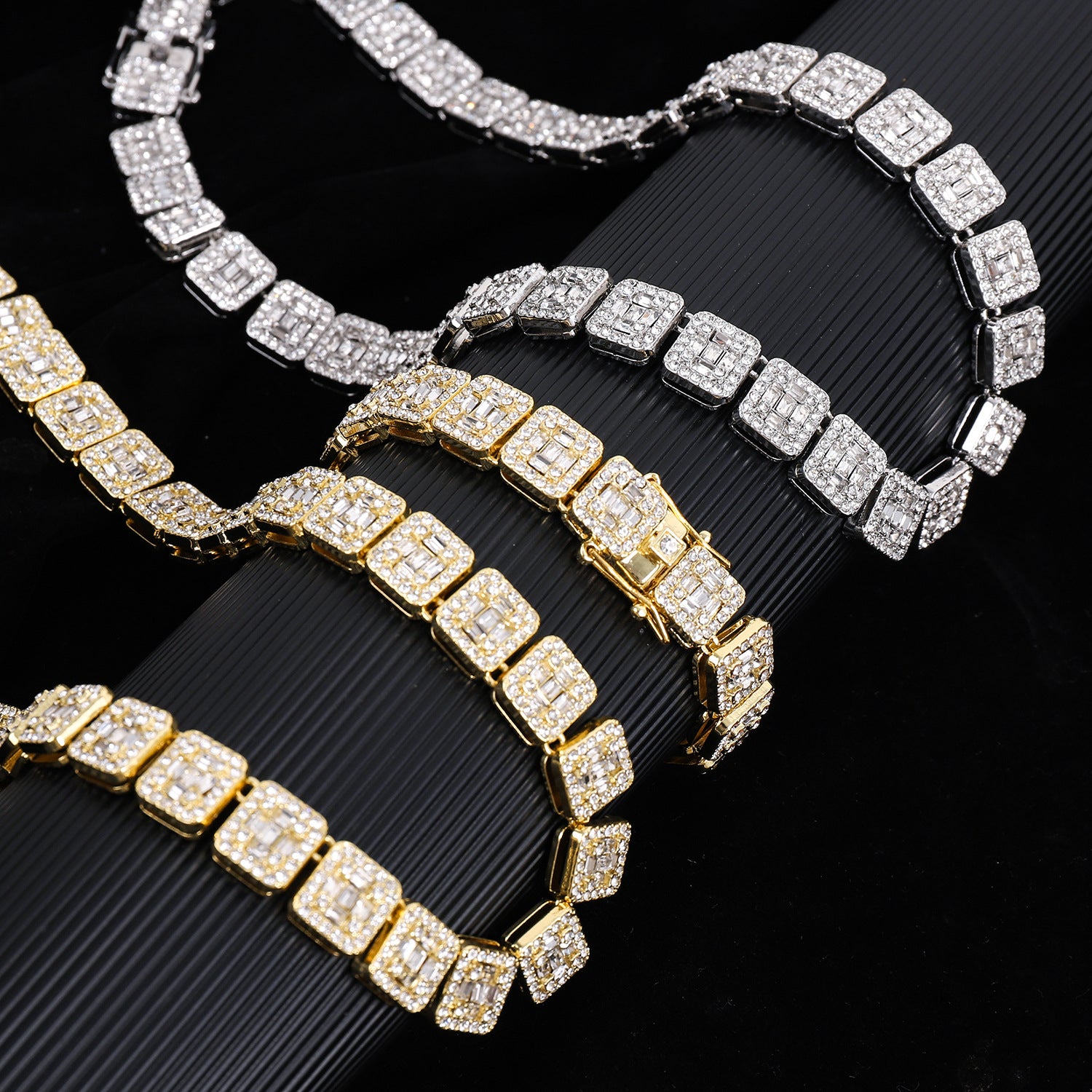 Cuban chain fashion new product square rock sugar chain 13mm