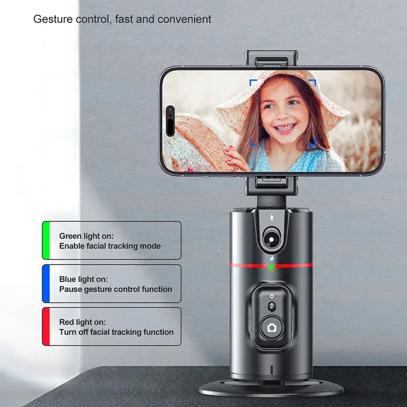 P02 Auto Face Tracking Stand 360 Rotation Phone Holder Deskt