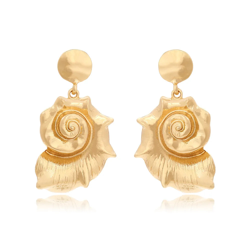 Alloy conch pendant earrings conch pendant earrings for wome