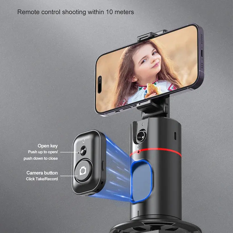 P02 Auto Face Tracking Stand 360 Rotation Phone Holder Deskt