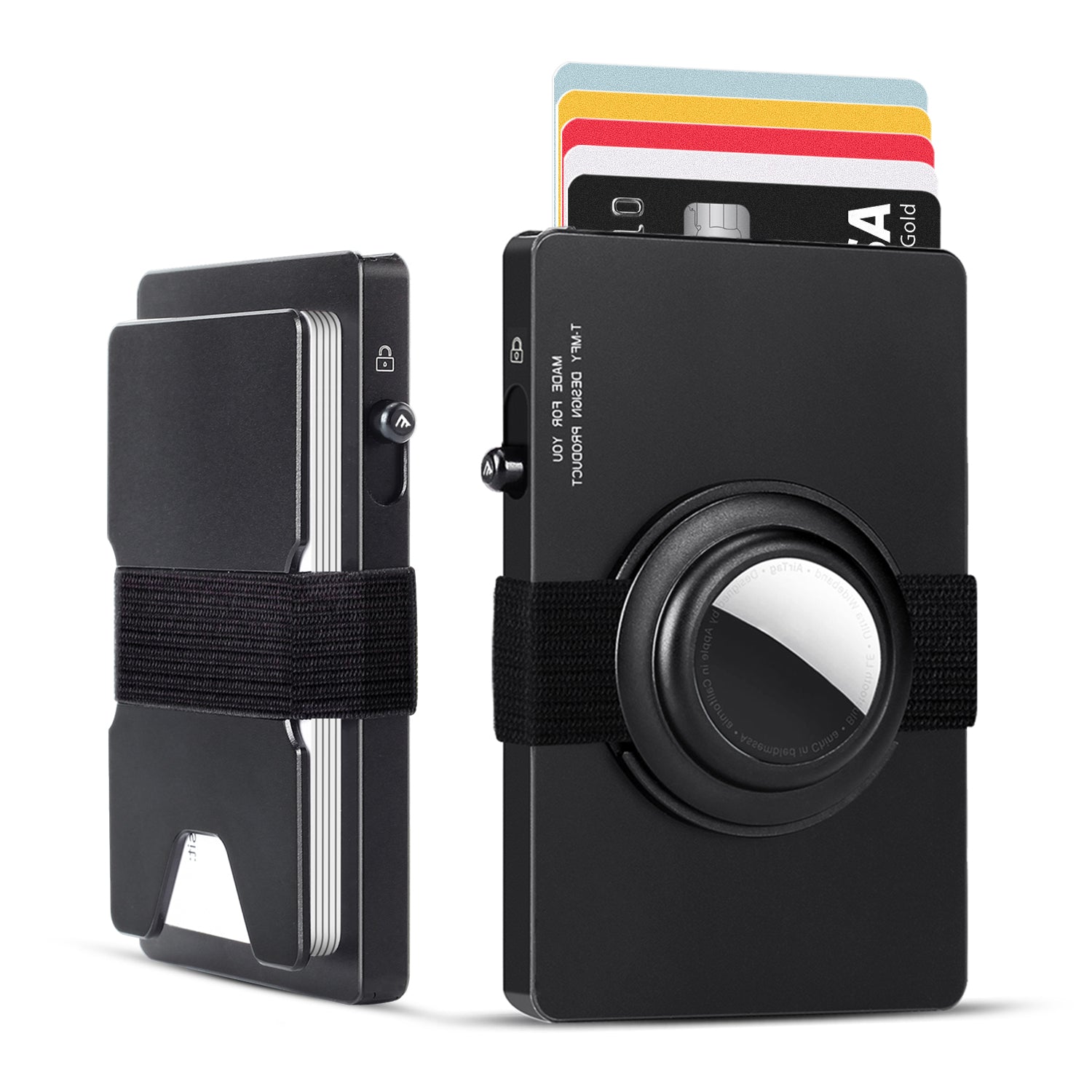 TOYFID All-Aluminum Pop Up Slide Rfid Slim Card Holder Walle