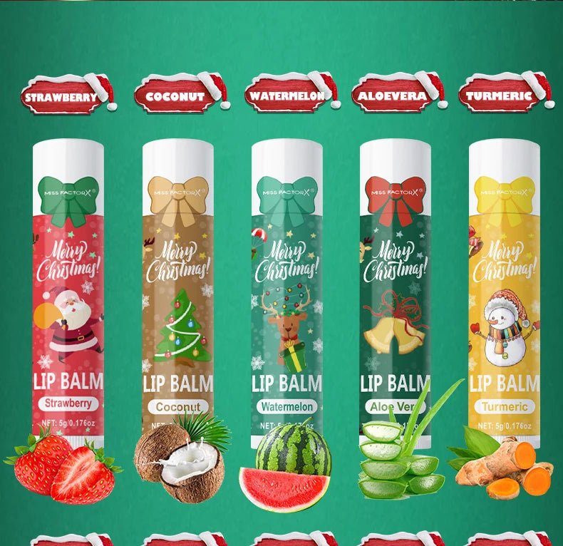 90 pieces/box 10 scented lipstick set Christmas set Moisturizing lips deep moisturizing Christmas gift - Jasmind Stores