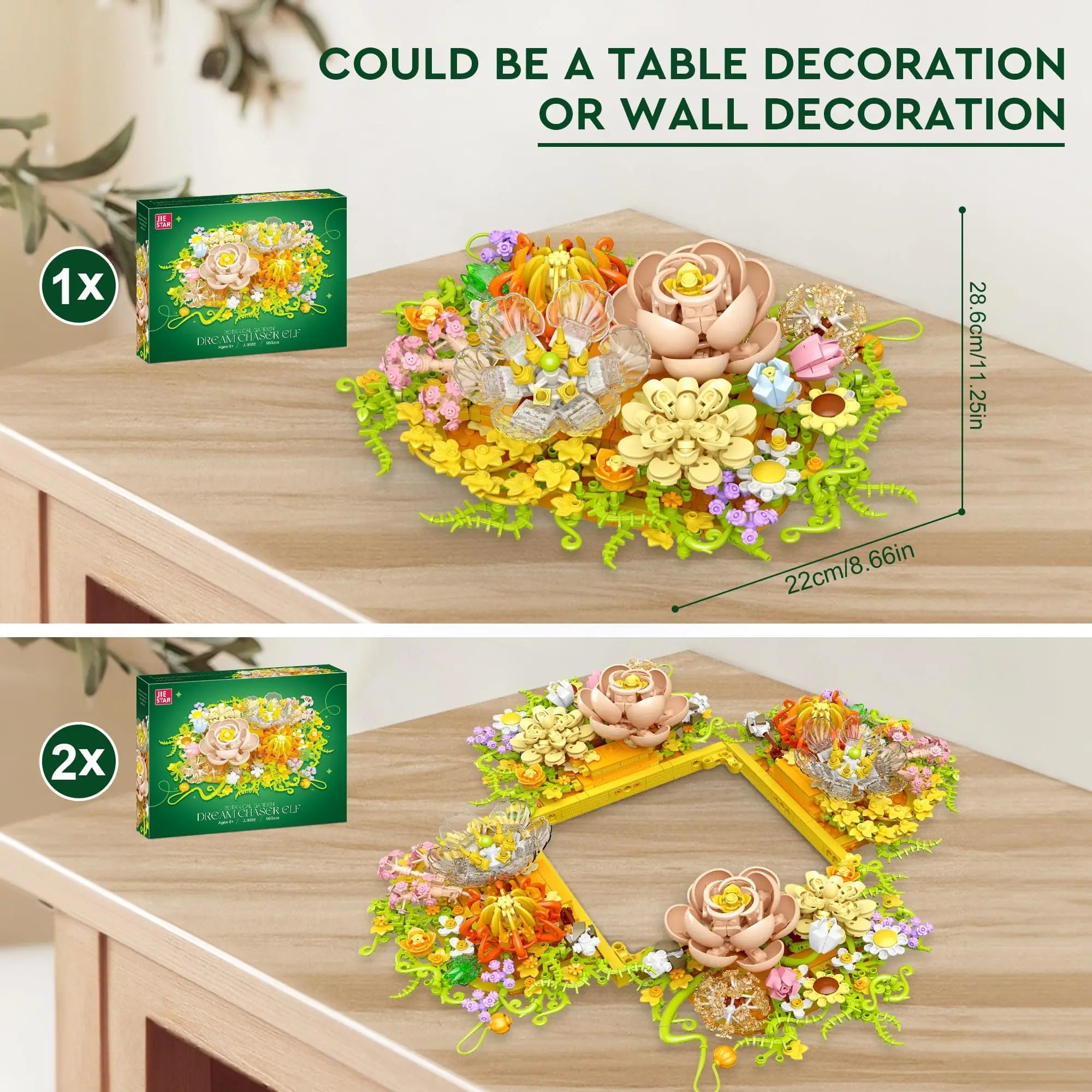 965pcs Flower Building Set – Botanical Collection - Jasmind Stores