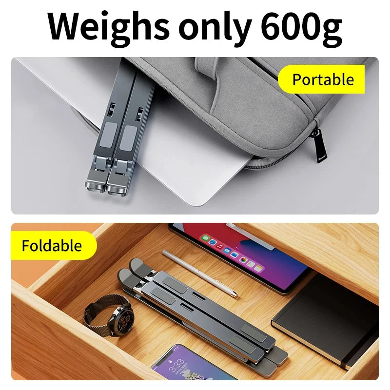 N8 Laptop Stand Adjustable Aluminum Desktop Cooling Pad for